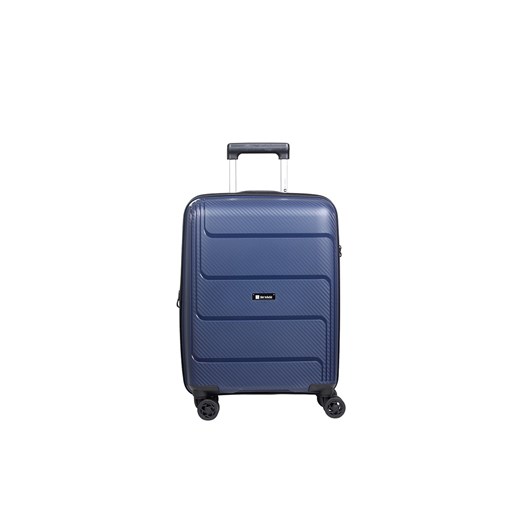 Granatowa walizka kabinowa z polipropylenu poszerzana Hard Class ze sklepu Słoń Torbalski w kategorii Walizki - zdjęcie 187188308