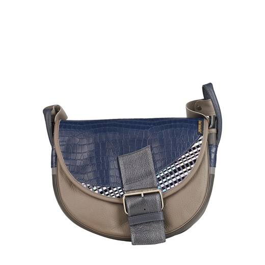 popielata damska torebka listonoszka skórzana na ramię Freshman Mini ze sklepu Słoń Torbalski w kategorii Listonoszki - zdjęcie 187188326