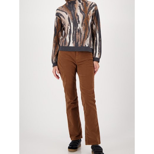 Monari Damski sweter z cienkiej dzianiny - Ciao Bella Kobiety drobna dzianina antracytowy wzorzysty ze sklepu vangraaf w kategorii Swetry damskie - zdjęcie 187188569