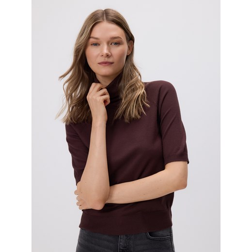 Reserved - Sweter z golfem - brązowy ze sklepu Reserved w kategorii Swetry damskie - zdjęcie 187189117