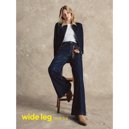 Reserved - Jeansy wide leg - granatowy ze sklepu Reserved w kategorii Jeansy damskie - zdjęcie 187189208