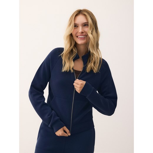 Reserved - Rozpinana bluza ze stójką - granatowy ze sklepu Reserved w kategorii Bluzy damskie - zdjęcie 187189306