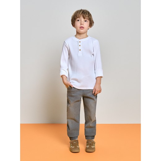 Sinsay - Koszulka z długimi rękawami - biały Sinsay 122 (6-7 l) Sinsay