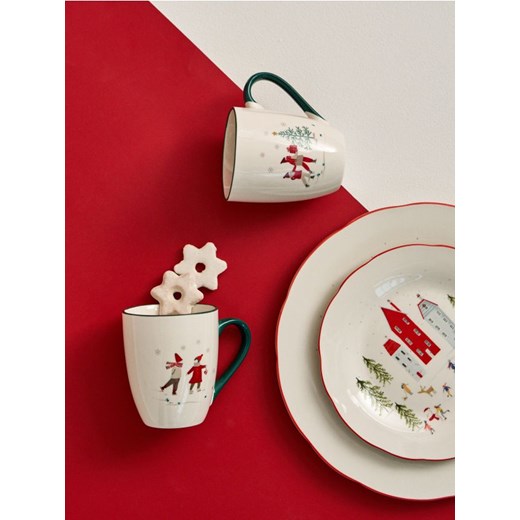 Sinsay - Kubki z zimowym nadrukiem 2 pack - zielony ze sklepu Sinsay w kategorii Kubki - zdjęcie 187190186