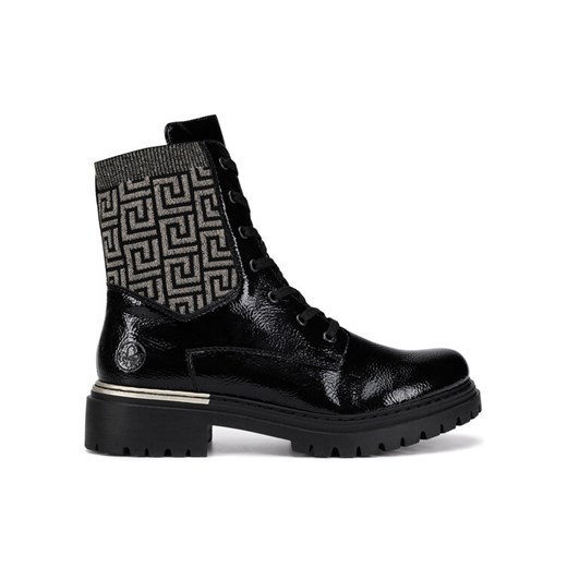 Trzewiki Rieker 72607-00 Czarny ze sklepu eobuwie.pl w kategorii Botki - zdjęcie 187190368