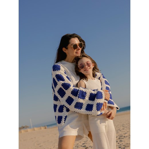 Reserved - Wzorzysty kardigan - niebieski ze sklepu Reserved w kategorii Swetry dziewczęce - zdjęcie 187191626