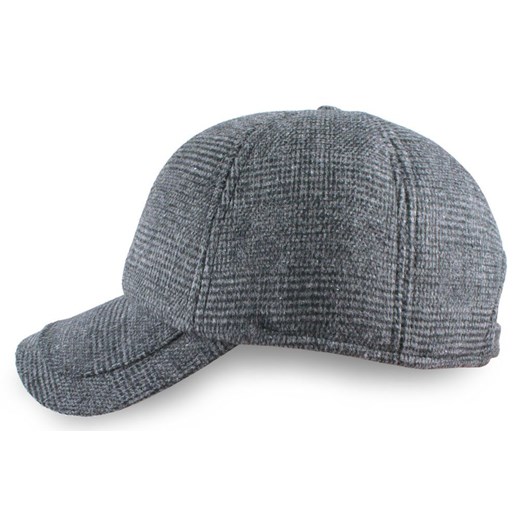 Ocieplana, Bawełniana Czapka z Daszkiem i Uszami - Jarek - Popiel, Melanż CPAJARzimDASZEKuszyPPmel - id: 24238 - marki Jarek - 187191865 Ocieplana, Bawełniana Czapka z Daszkiem i Uszami - Jarek - Popiel, Melanż CPAJARzimDASZEKuszyPPmel ze sklepu JegoSzafa.pl w kategorii Czapki z daszkiem męskie - zdjęcie 187191865