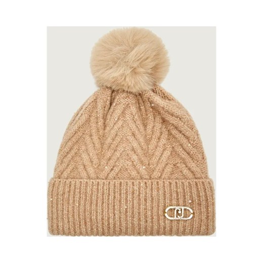 Liu Jo Czapka | z dodatkiem wełny - id: LC255W000051552 - marki Liu Jo - 187192736 Liu Jo Czapka | z dodatkiem wełny ze sklepu Gomez Fashion Store w kategorii Czapki zimowe damskie - zdjęcie 187192736