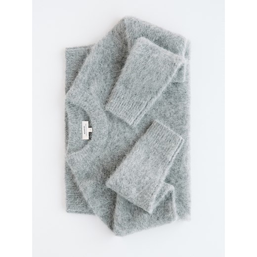 Reserved - Sweter z wełny i alpaki - ciemnoszary ze sklepu Reserved w kategorii Swetry męskie - zdjęcie 187196409