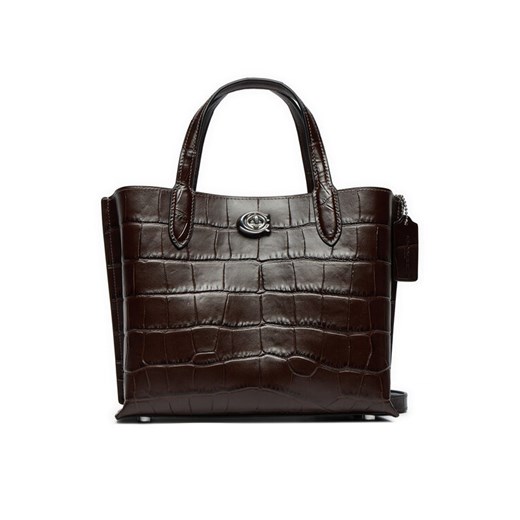 Torebka Coach Croc Wlw C8632 Brązowy ze sklepu eobuwie.pl w kategorii Torebki damskie - zdjęcie 187196865