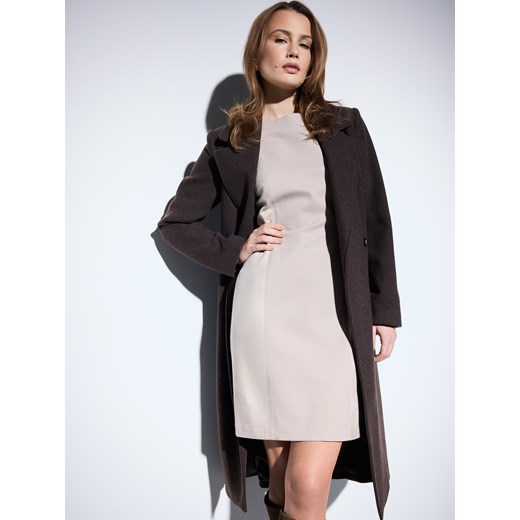 Mohito - Trapezowa sukienka mini - beżowy ze sklepu Mohito w kategorii Sukienki - zdjęcie 187197877