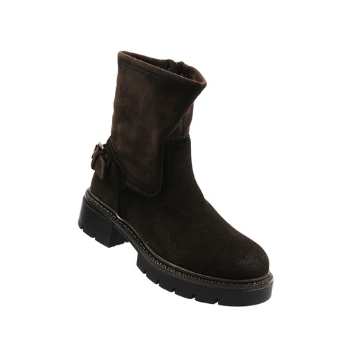 Ocieplane Botki Damskie - Potocki 25-96307 Brązowe Na Zamek ze sklepu ulubioneobuwie w kategorii Botki - zdjęcie 187197939