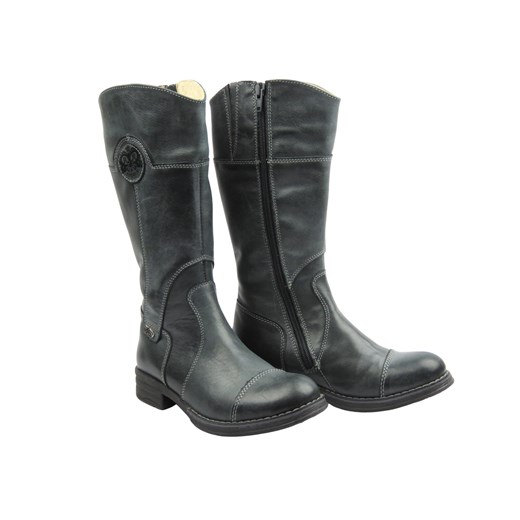 Kozaki dziewczęce Ren But 32-4131, popielate Ren But 34 ulubioneobuwie