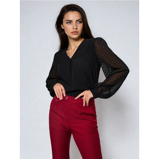 Sinsay - Bluzka z bufkami - czarny ze sklepu Sinsay w kategorii Bluzki damskie - zdjęcie 187200215
