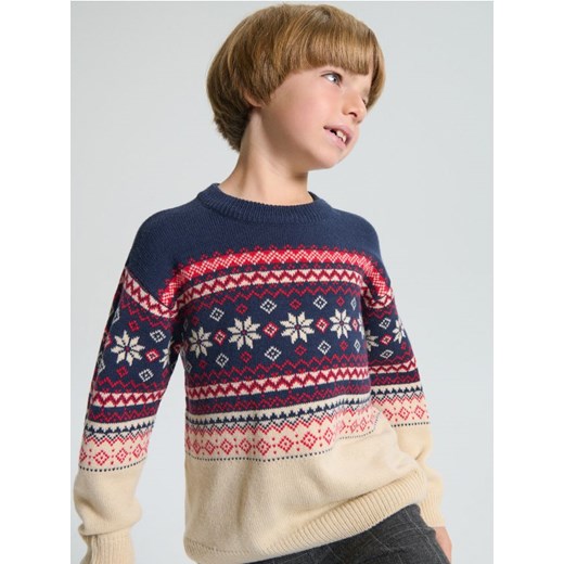 Sinsay - Sweter ze świątecznym wzorem - wielobarwny - id: 560DF-MLC - marki Sinsay - 187200348 Sinsay - Sweter ze świątecznym wzorem - wielobarwny ze sklepu Sinsay w kategorii Swetry chłopięce - zdjęcie 187200348