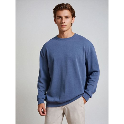Sinsay - Bluza crewneck - niebieski - id: 973EU-55X - marki Sinsay - 187200456 Sinsay - Bluza crewneck - niebieski ze sklepu Sinsay w kategorii Bluzy męskie - zdjęcie 187200456