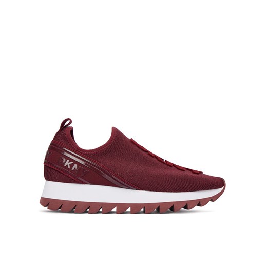 DKNY Sneakersy Abbi Logo Slip-On K3502004 Bordowy ze sklepu MODIVO w kategorii Buty sportowe damskie - zdjęcie 187201288