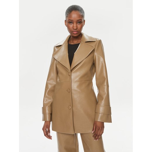ROTATE Kurtka z imitacji skóry 1121422512 Brązowy Regular Fit ze sklepu MODIVO w kategorii Kurtki damskie - zdjęcie 187201306