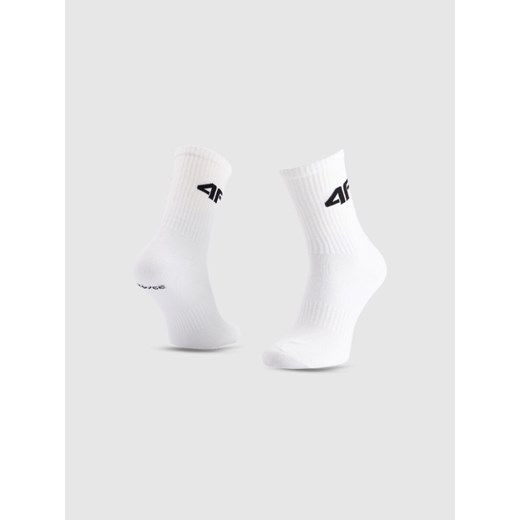 Skarpetki za kostkę uniseks (3-pack) 4F 4FRMM00USOCU529 - białe ze sklepu Sportstylestory.com w kategorii Skarpetki męskie - zdjęcie 187202419