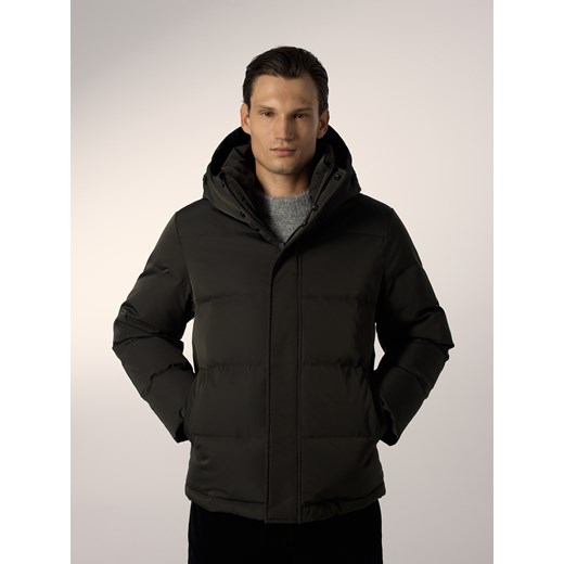 Reserved - Puchowa kurtka z dodatkiem Sorony - zielony ze sklepu Reserved w kategorii Kurtki męskie - zdjęcie 187202797