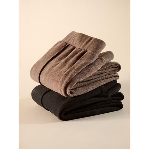 Reserved - Dzianinowe legginsy - brązowy - id: 979FF-88X - marki Reserved - 187202939 Reserved - Dzianinowe legginsy - brązowy ze sklepu Reserved w kategorii Spodnie dziewczęce - zdjęcie 187202939