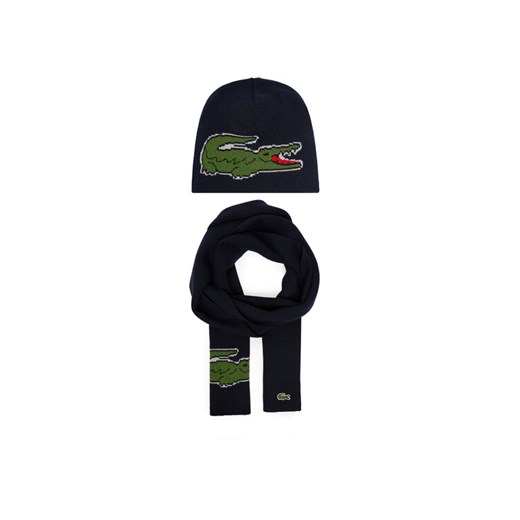 Lacoste Zestaw Szalik i Czapka RB1515-00 Granatowy ze sklepu MODIVO w kategorii Szaliki męskie - zdjęcie 187204019