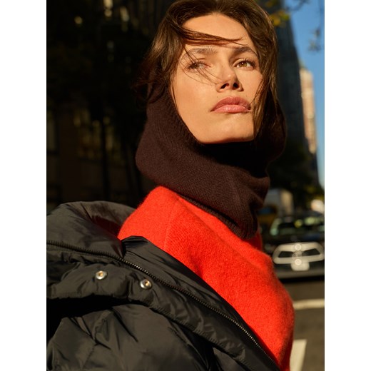 Reserved - Kominiarka z wełną i kaszmirem - ciemnobrązowy ze sklepu Reserved w kategorii Czapki zimowe damskie - zdjęcie 187204456