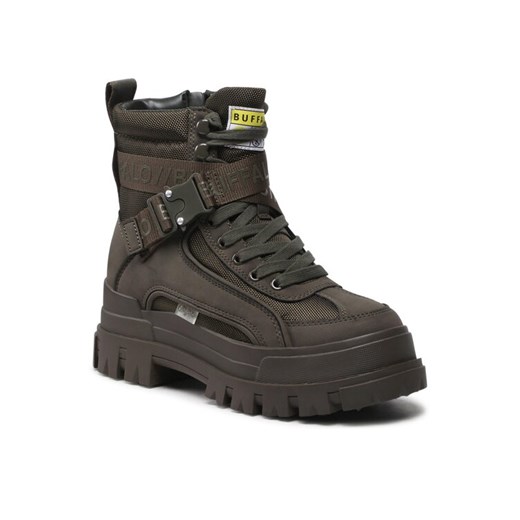 Trzewiki Buffalo Aspha Com1 Laceup Mi BN1622160 Khaki - id: 0000301760504 - marki Buffalo - 187204918 Trzewiki Buffalo Aspha Com1 Laceup Mi BN1622160 Khaki ze sklepu eobuwie.pl w kategorii Workery damskie - zdjęcie 187204918