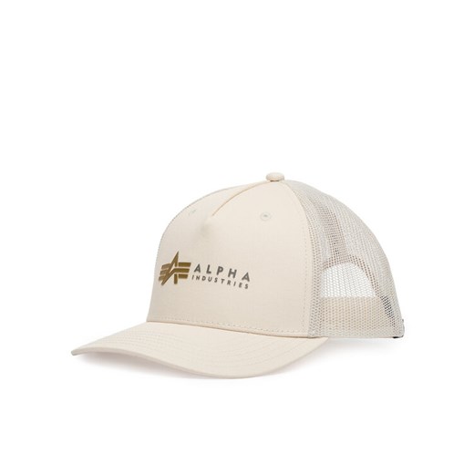 Czapka z daszkiem Alpha Industries Label 106901 Écru ze sklepu eobuwie.pl w kategorii Czapki z daszkiem męskie - zdjęcie 187204935