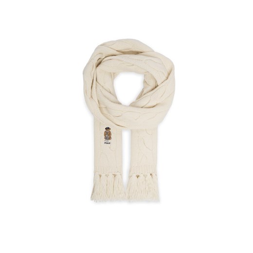 Szalik Polo Ralph Lauren 455981434001 Écru ze sklepu eobuwie.pl w kategorii Szaliki i chusty damskie - zdjęcie 187204967