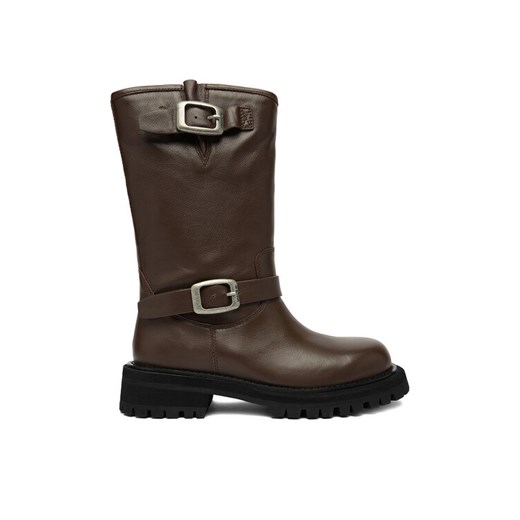 Kozaki G-Star Raw EO-ERVA-LT2520-101 Brązowy ze sklepu eobuwie.pl w kategorii Botki - zdjęcie 187205027