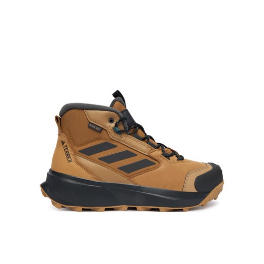 Trekkingi adidas Terrex Winter Leather Mid Cut Rain.Rdy Cold JR5297 Brązowy ze sklepu eobuwie.pl w kategorii Buty trekkingowe męskie - zdjęcie 187205108