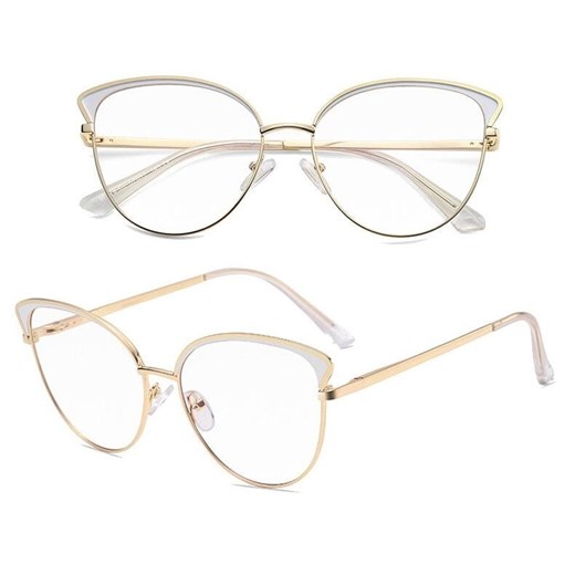 Okulary kocie do komputera damskie z filtrem BLUE Light zerówki Flex 25100C ze sklepu Stylion w kategorii Okulary zerówki damskie - zdjęcie 187206745