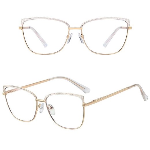 Okulary kocie do komputera damskie z filtrem BLUE Light zerówki Flex 25101E Stylion Stylion