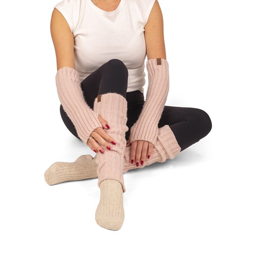 Komplet ocieplacze Vivisence 7301Kmpl różowy ze sklepu kontri.pl w kategorii Skarpetki damskie - zdjęcie 187206969