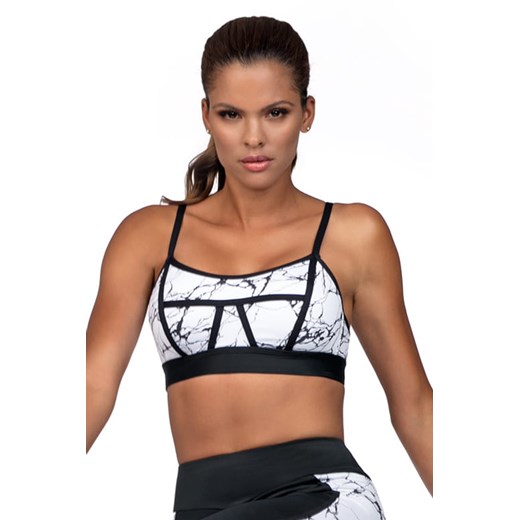 Top fitness Reviver L5160/0 biało-czarny ze sklepu kontri.pl w kategorii Biustonosze - zdjęcie 187207048