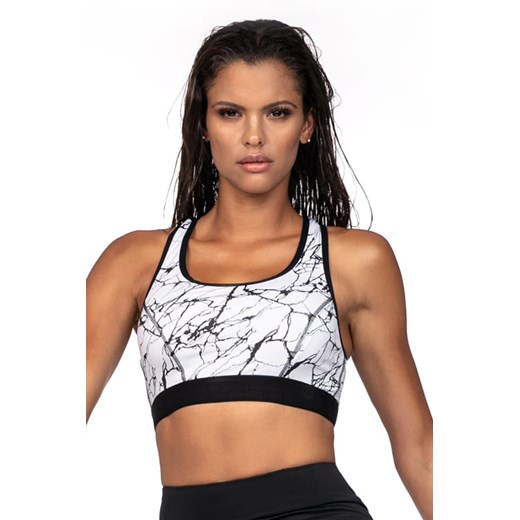 Top fitness Reviver L5164/0 biało-czarny ze sklepu kontri.pl w kategorii Biustonosze - zdjęcie 187207086