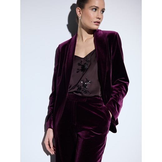 Mohito - Satynowy brązowy top - ciemnobrązowy - id: 470GT-89X - marki Mohito - 187207329 Mohito - Satynowy brązowy top - ciemnobrązowy ze sklepu Mohito w kategorii Bluzki damskie - zdjęcie 187207329