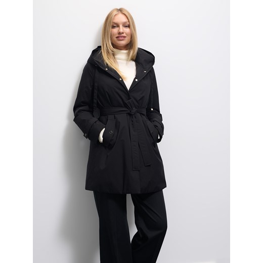 Mohito - Płaszcz z kapturem - czarny ze sklepu Mohito w kategorii Płaszcze damskie - zdjęcie 187207415