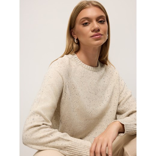 Mohito - Sweter z domieszką wełny - kremowy ze sklepu Mohito w kategorii Swetry damskie - zdjęcie 187207448