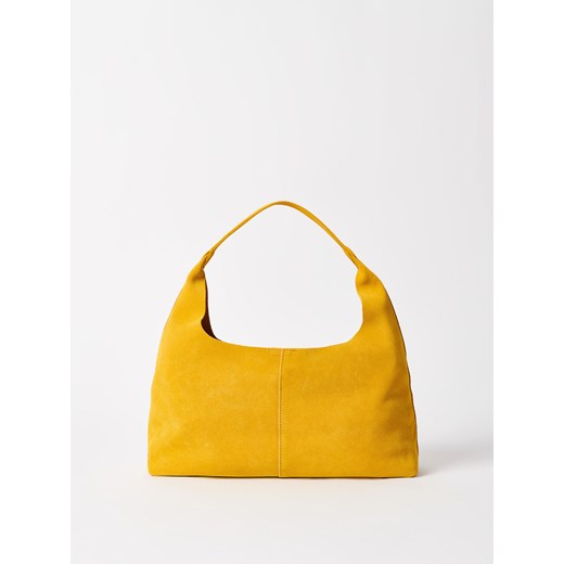 Mohito - Skórzana torebka - bursztynowy ze sklepu Mohito w kategorii Torebki hobo - zdjęcie 187207725