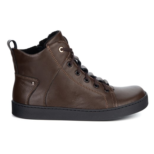 Barefoot buty skórzane minimalisthyczne Riley ocieplane brązowe ze sklepu butyolivier w kategorii Botki - zdjęcie 187208758