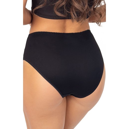 Donna czarne figi damskie z wysokim stanem 213, Kolor czarny, Rozmiar S, Donna ze sklepu Primodo w kategorii Majtki damskie - zdjęcie 187209159