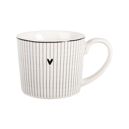 Clayre & Eef Kubek w kolorze biało-czarnym do kawy - 275 ml - id: 17686537 - marki Limango Polska - 187209866 Clayre & Eef Kubek w kolorze biało-czarnym do kawy - 275 ml ze sklepu Limango Polska w kategorii Dzbanki i zaparzacze - zdjęcie 187209866