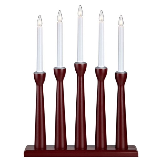 Marksljöd Lampa adwentowa &quot;Mäserkär&quot; w kolorze czerwonym - 36 x 49 cm ze sklepu Limango Polska w kategorii Dekoracje bożonarodzeniowe - zdjęcie 187210087