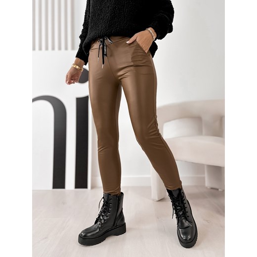 spodnie humda karmelowe xl/42 ze sklepu UBRA w kategorii Spodnie damskie - zdjęcie 187210568