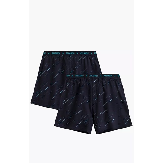 Atlantic 2-pack bokserki męskie luźne 2MBX-085-GRANATOWY, Kolor granatowy, Rozmiar M, ATLANTIC ze sklepu Intymna w kategorii Majtki męskie - zdjęcie 187210818