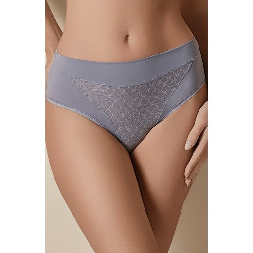 Figi damskie z wysokim stanem szare Roxana, Kolor szary, Rozmiar XL, Selene ze sklepu Intymna w kategorii Majtki damskie - zdjęcie 187211445