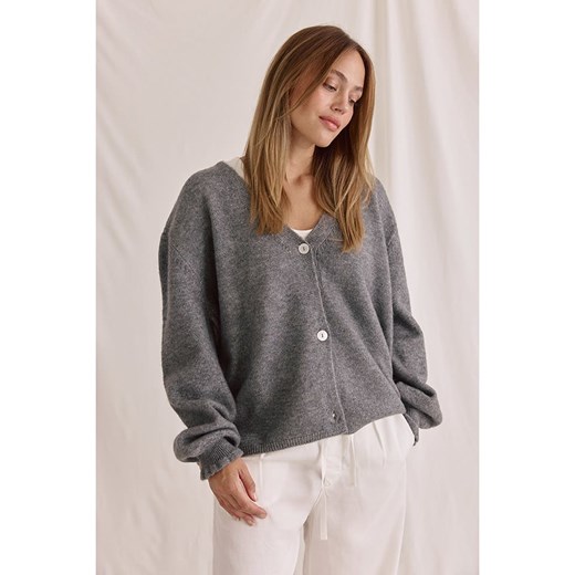 Cotton Candy Kardigan &quot;Malia&quot; w kolorze ciemnoszarym ze sklepu Limango Polska w kategorii Swetry damskie - zdjęcie 187212899