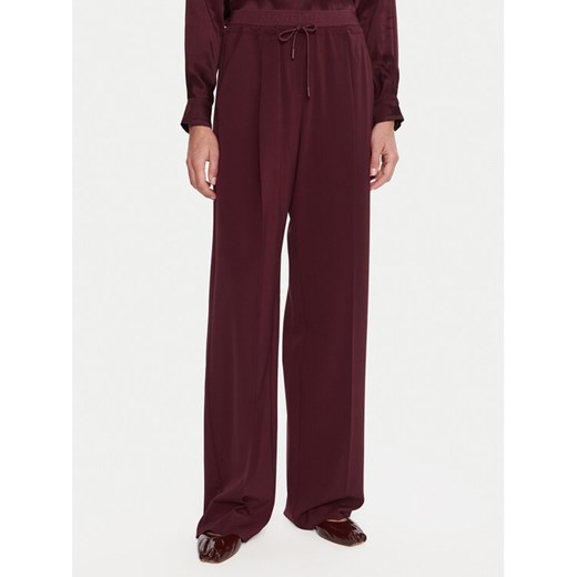 Marella Spodnie materiałowe Vanto 2523136065 Bordowy Regular Fit ze sklepu MODIVO w kategorii Spodnie damskie - zdjęcie 187213697